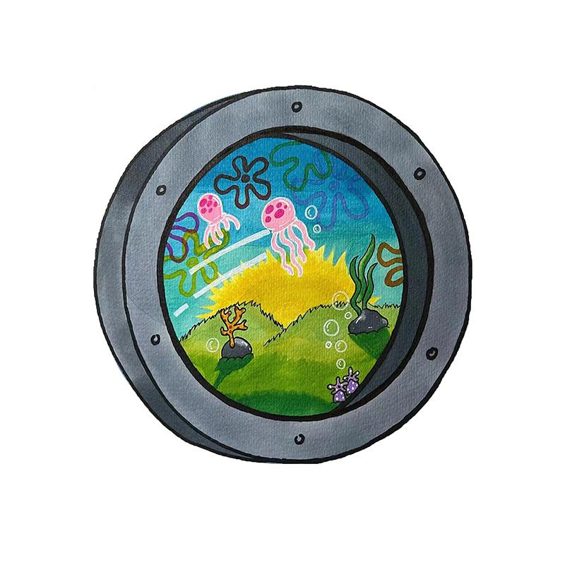 

Kawaii Underwater World Stickers Tentacles Room Decoration Cartoon 3D Stickers