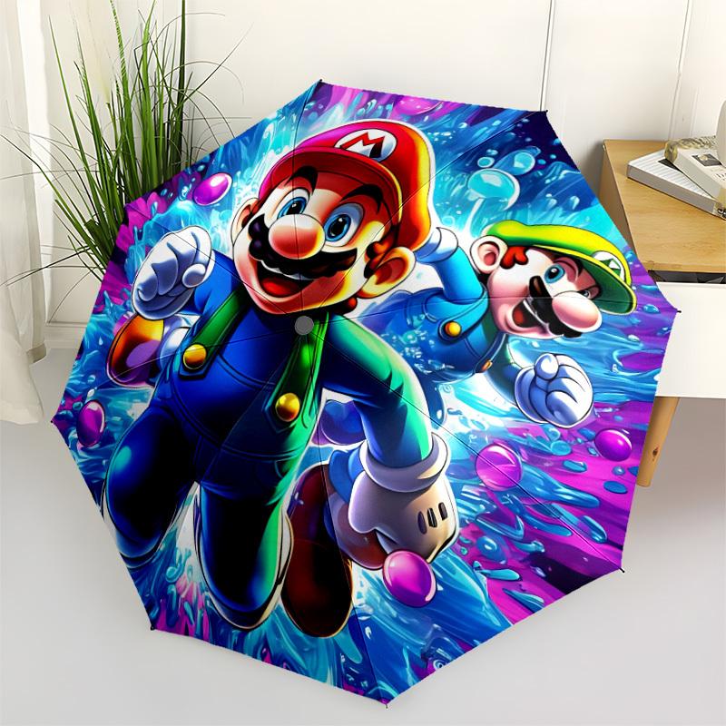 

1pc Mario Luigi Umbrella Portable Home Essential Umbrella Folding Umbrella Durable Iron Frame yy251128091