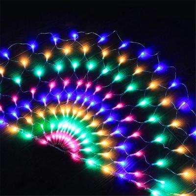 Waterproof Christmas Peacock Net String Lights 3MX0.8M Outdoor Fairy Garden Lights For Xmas Party Wedding Garland Decor