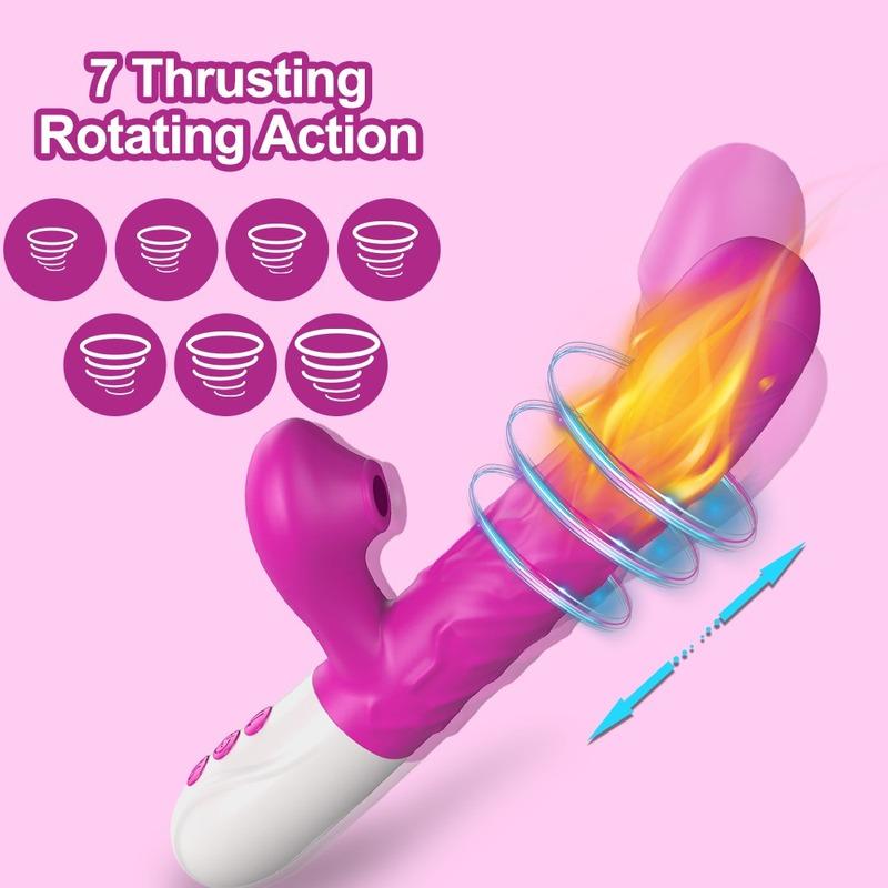 Rabbit Thrusting Vibrators Female Sex Toys For Women Clitoris Sucker Stimulator Heating Dildos Goods For Adults Sucking Machine