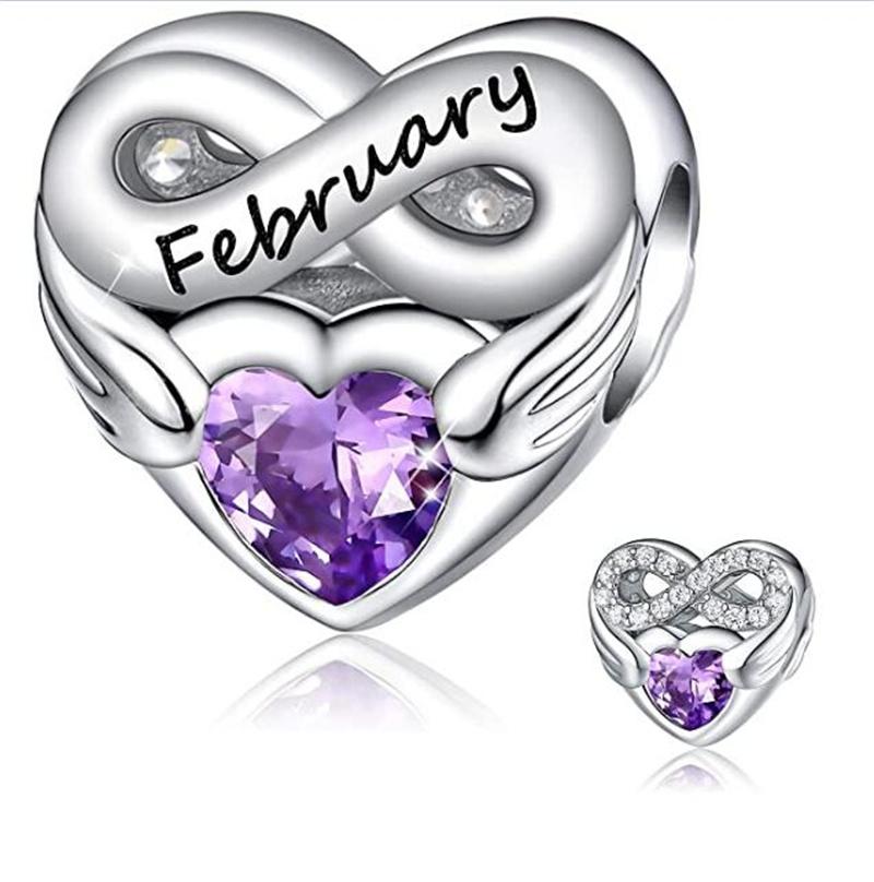 Charm Bead Charms Copper Fits Authentic 3mm Womens Bracelets Month Birthstone Charm Bead Charms Set Pendant Do It Yourself Fine Jewellery Gift