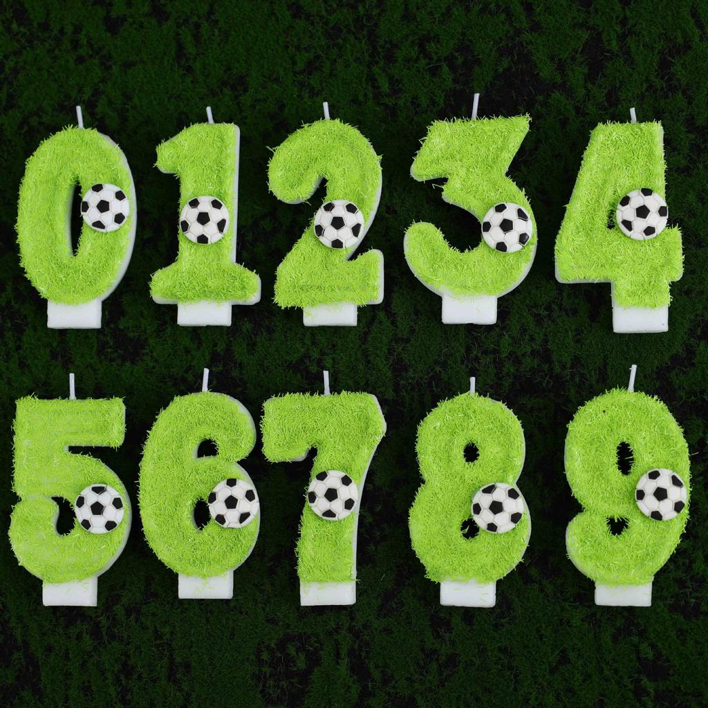 Sports Football Digital Birthday Candle Cake Party Celebration Decoration Football Loves Birthdays Handmade Digital Candle