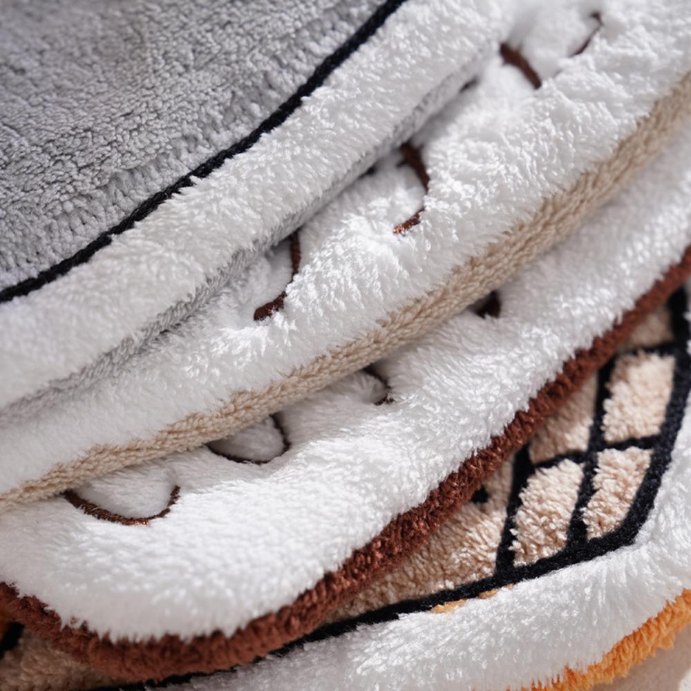 4Pcs/Set Absorbent Kitchen Hand Cloth Coffee Pattern Kitchen Cleaning Cloth Hand Towel  Kids