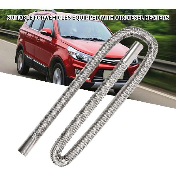 EKDJKK Parking Air Heater Exhaust Pipe, Stainless Steel Exhaust Pipe Inner Parking Air Heater Fuel Tank Diesel-Gas Vent Hose (Size:120Cm/47.24In)