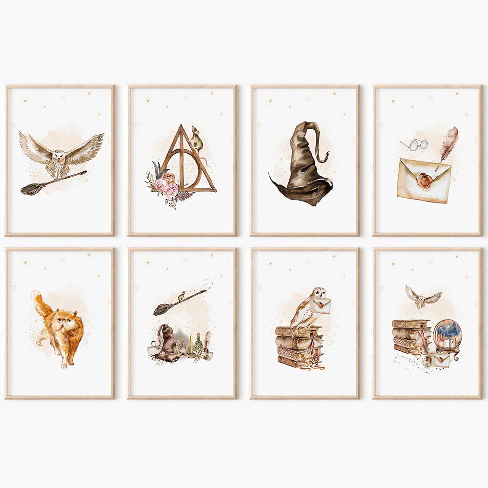 

Метла из школы волшебников и волшебства, хрустальный шар, зелье, сова, постер фильма