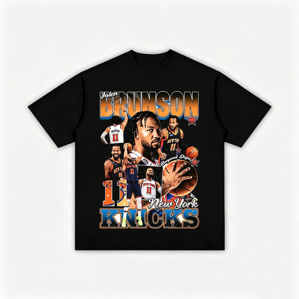 Brunson New York Knicks 11 Printed Men's T-shirt Oversized Y2k Men Women Cotton Short Sleeved Streetwear Harajuku Female Male Clothing