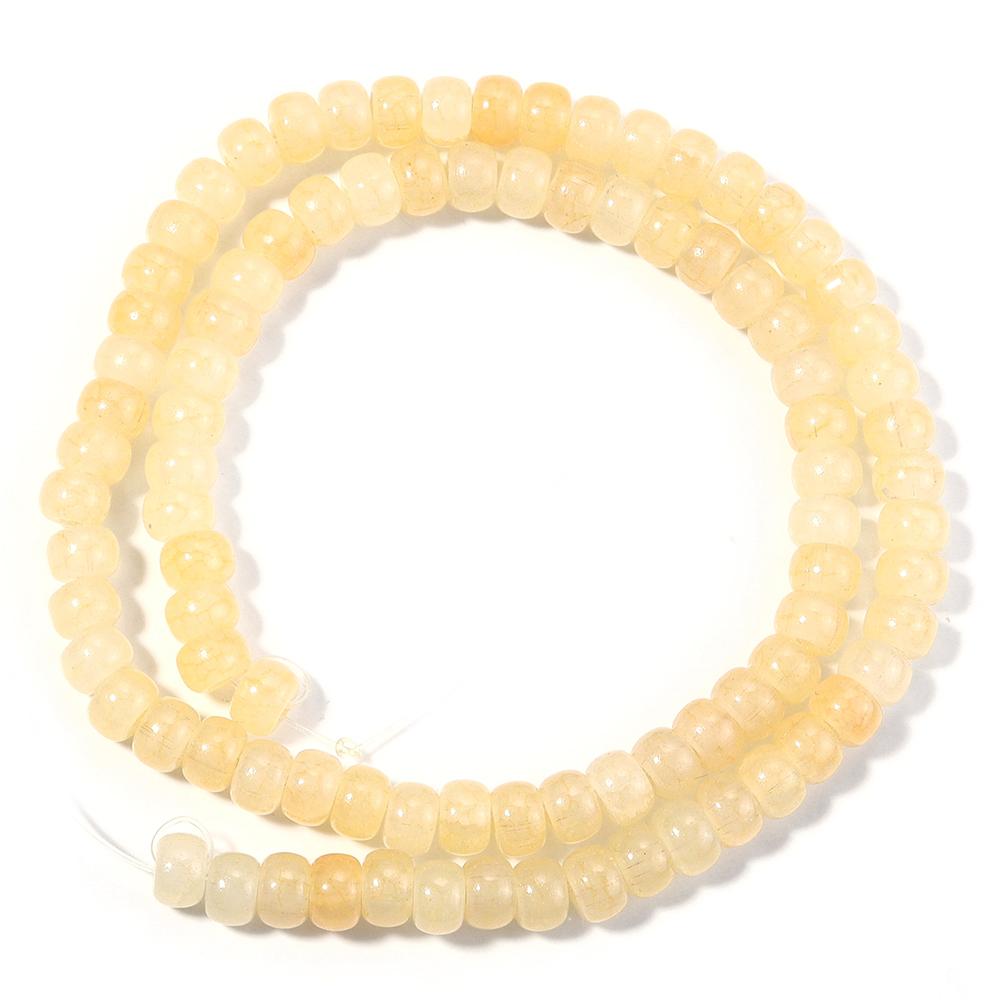 1 Strand Abacus Glass Beads Dual Color Mixed Crack Beads Spacer Beads For DIY Bracelets Keychain Charms Jewelry Making Supplies