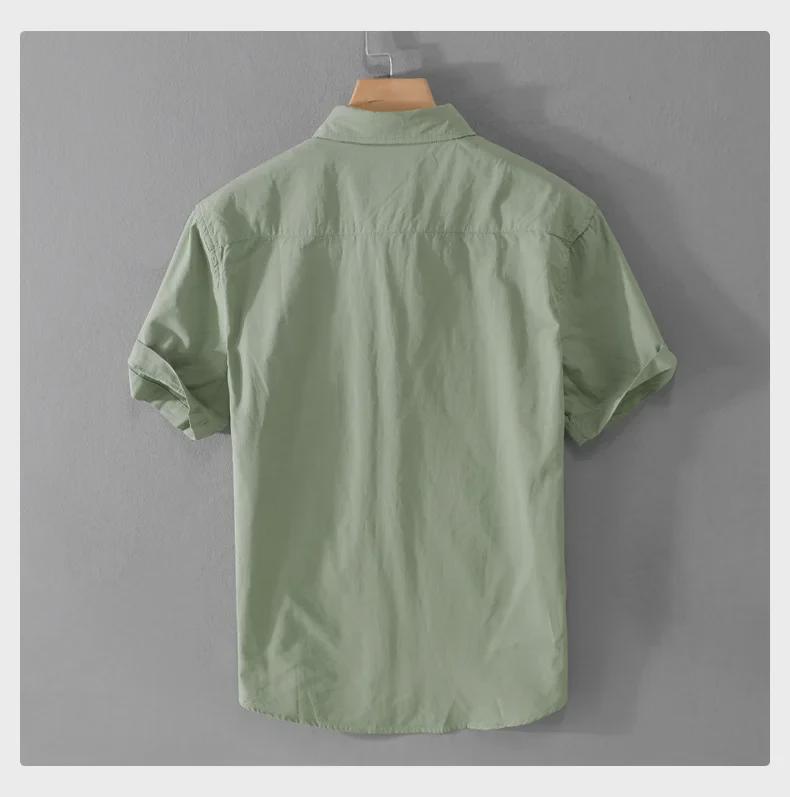 Men's Summer Casual Short-Sleeve Loose-Fit Shirt: Trendy, All-Match, Fresh Workwear