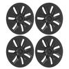 4pcs 19in Wheel Hub Cap Matte Black Anti Scratch Stylish Cool Replacement for Tesla Model Y 2020 to 2023