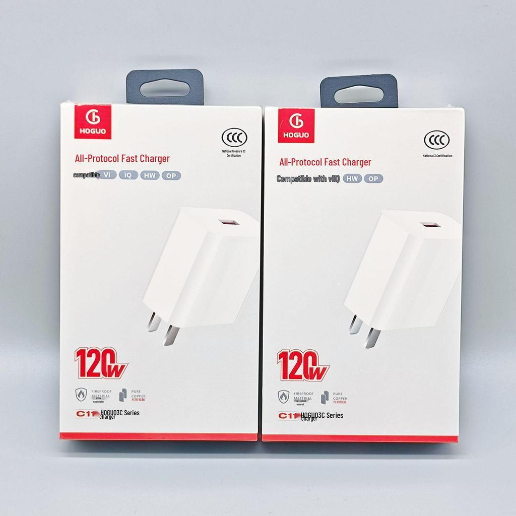 120W Fast Charging Phone Charger for Vivo, Huawei, OPPO, Honor - 3C Certified Flash Charge Compatible
