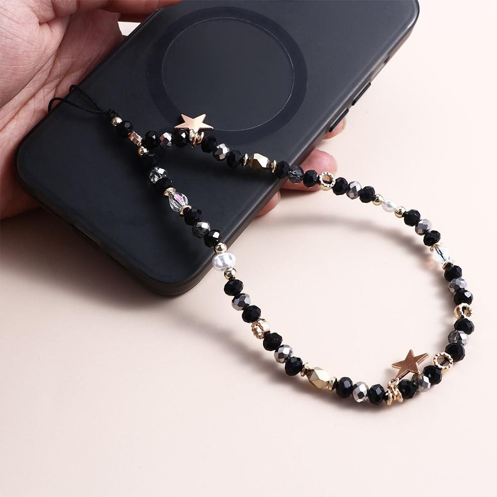 Cord Telephone Jewelry Mobile Phone Strap Beads Chain Five-pointed Star Pendant Phone Chains