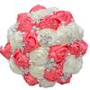 European & American Elegant Ribbon Flower Bridal Bouquet – Beaded Five-Flower Design