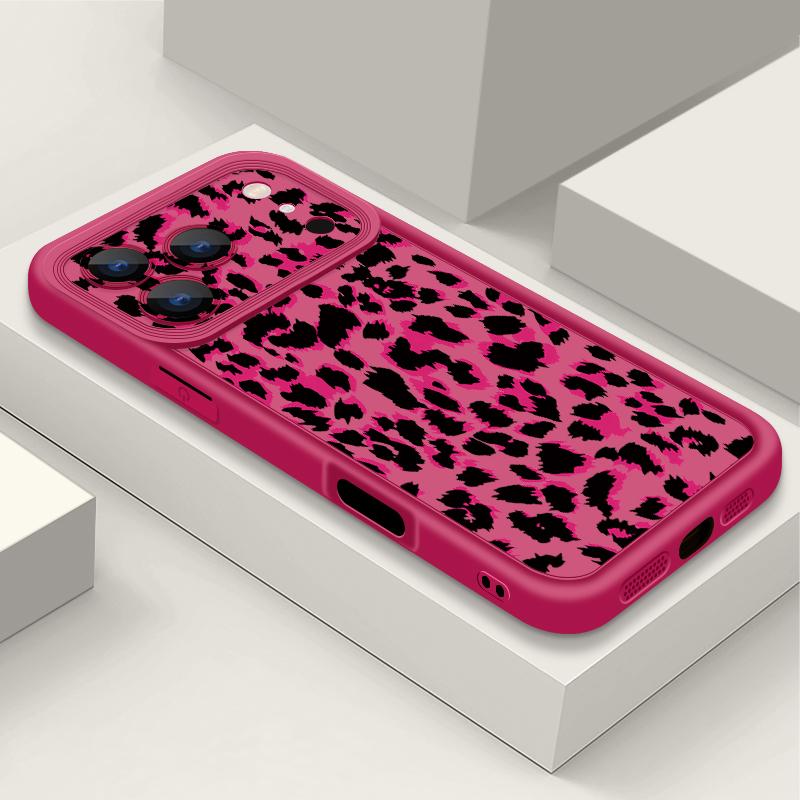 Shockproof Phone Case For iPhone 17 Pro Max Case iPhone 16 15 14 13 Pro Max 11 17e 16e Leopard Print Soft Silicone Bumper Cover