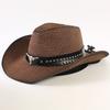 Bestselling Western Cowboy Hats for Men and Women, Fashionable Sunshade Straw Hats, Outdoor Western Cowboy Hats