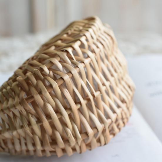 Flower Basket Attractive Appearance Easy Carrying Durable Rattan Flower Basket for Wedding