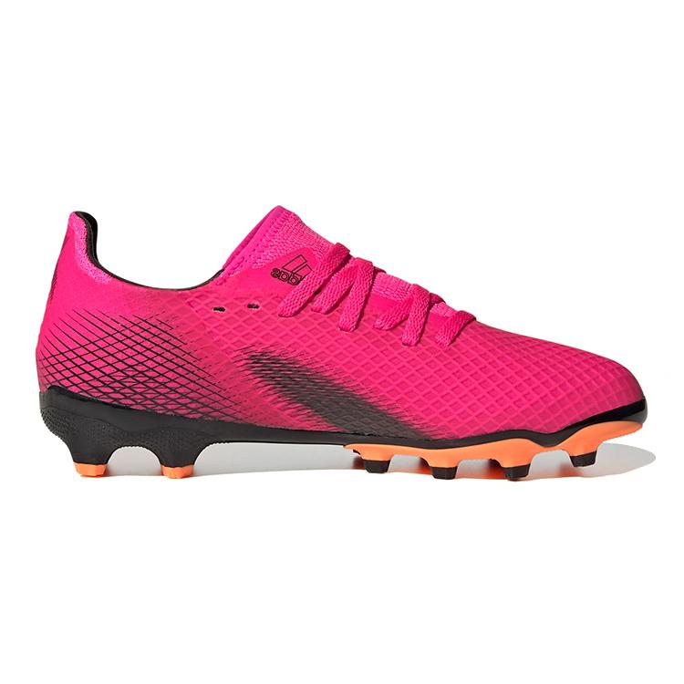 Adidas X GHOSTED .3 MG Impact Resistant, Mid Range Abrasion Resistant Low top Kids' Soccer Shoes Pink Black Kids' FY1093