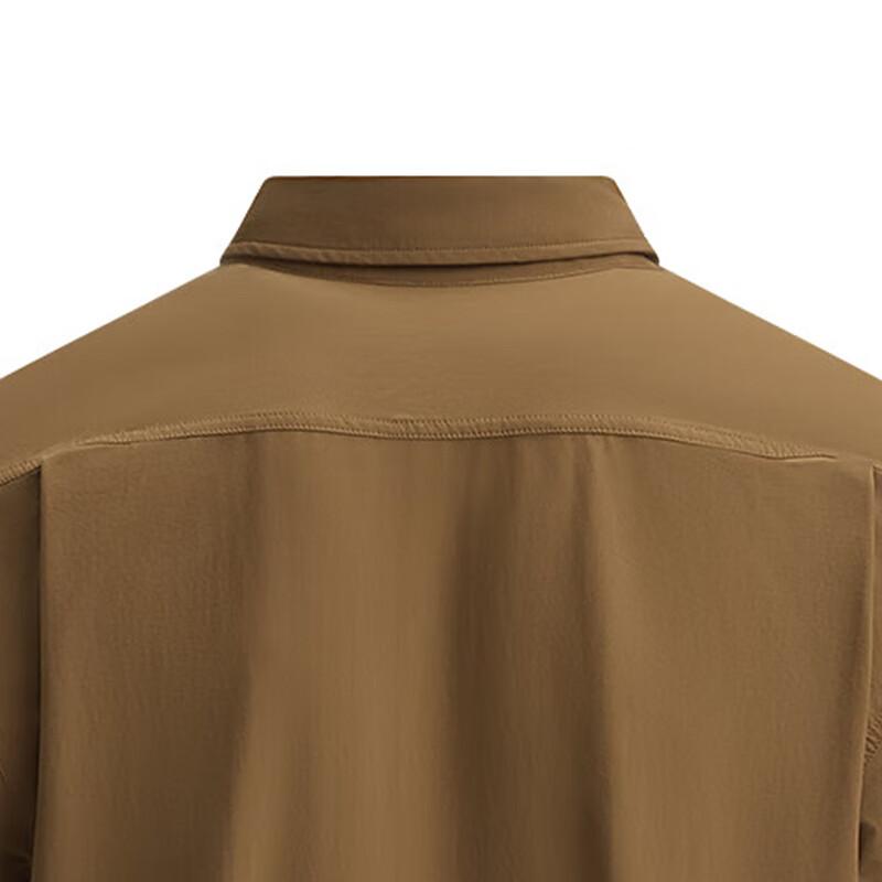 Under Armour Urban Wilderness Series Solid Color Casual Multi-Pocket Long Sleeve Shirt Men shirts Brown 1389295-498