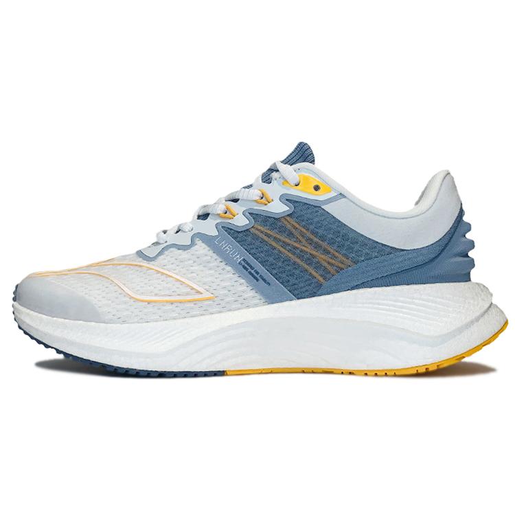 

New LiNing YueYing Breathable And Resilient Low-Top Running Shoes Men s White Blue Yellow ARHS035-1 45