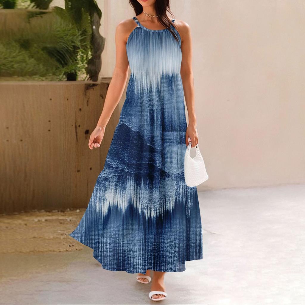 Damen Sommer Casual Fashion Strapsen Ärmelloses Kleid