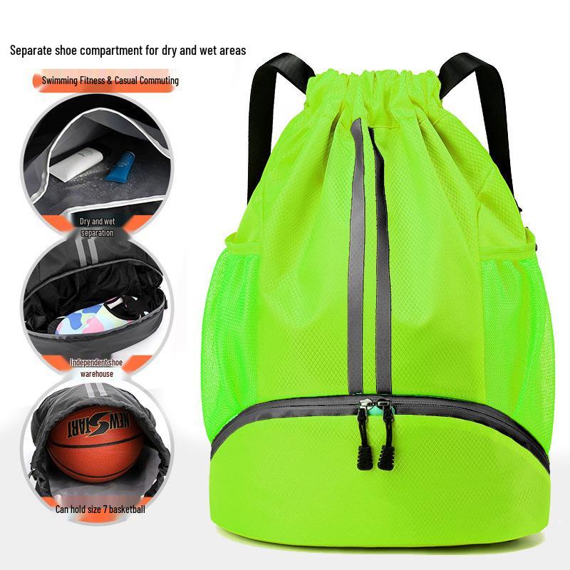 Marathon Sports Bag: Drawstring, Wet/Dry Separation, Perfect for Training, Basketball, Swimming, and Fitness