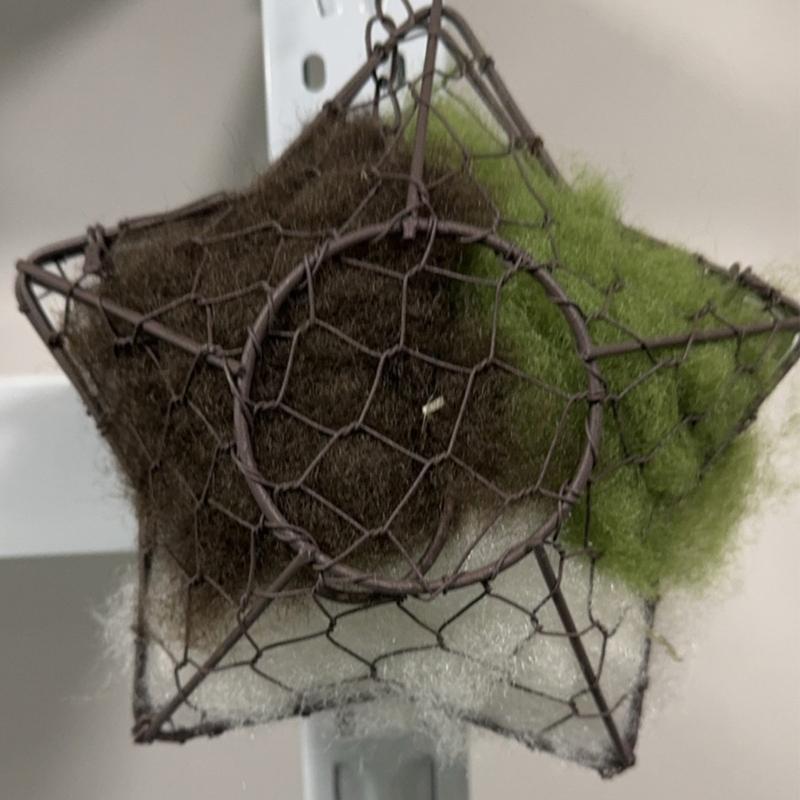 Star Shape Wire Wreath Hanging Basket Succulents Plant Holder Wall Planter Indoor Outdoor Garden Decoration