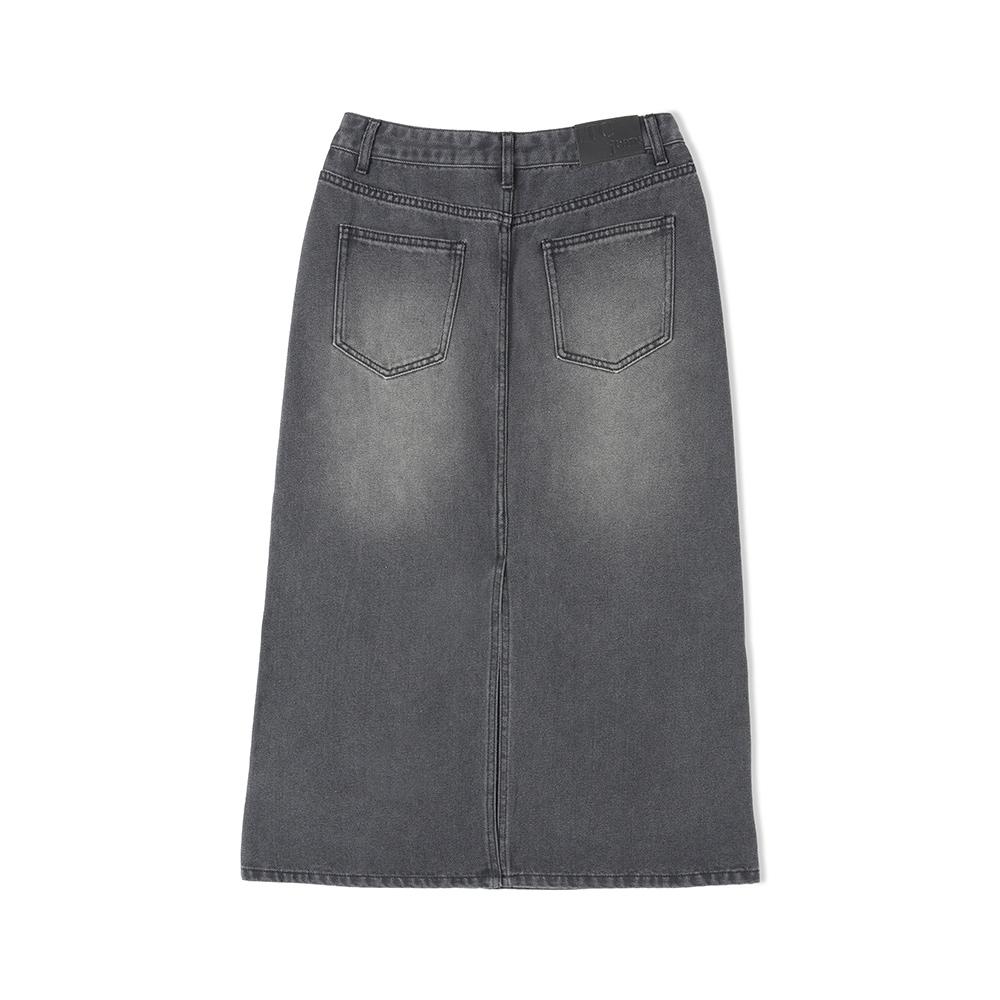 Intercrew Women'S Cat Sand H-Line Long Denim Skirt D Grey Ita2Sl61Adg