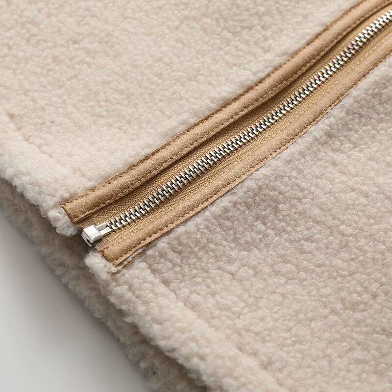 2025 Winter French Gentle Style Versatile Hooded Fleece Cardigan Coat