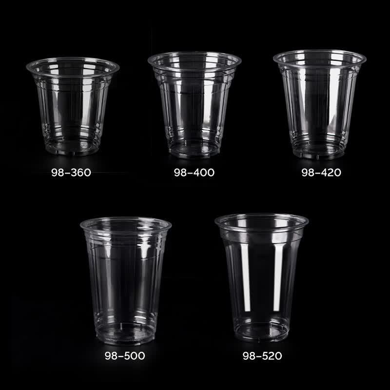Disposable Transparent Plastic Cups with Lids