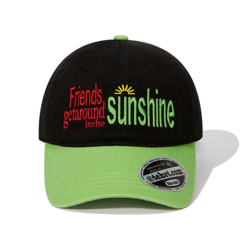 

Soft top baseball cap sunscreen embroidery color matching retro style men s and women s caps Adjustable чёрный