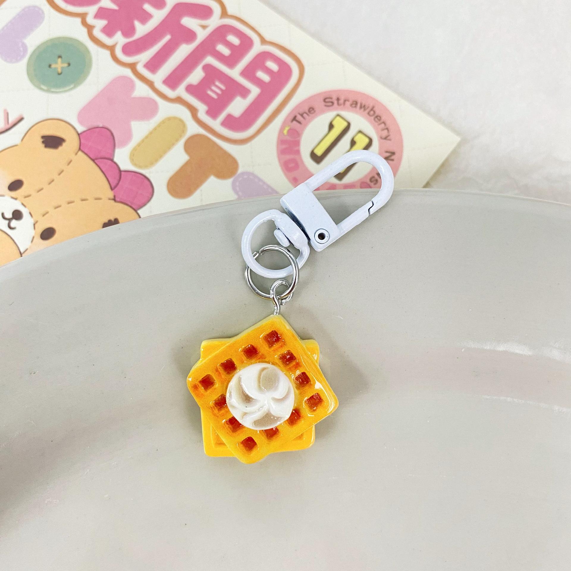 

Dough Twist Keychain Whimsical Pastry Keychain Key Chain Novelty Food Keychain For Gift Backpack Accessories