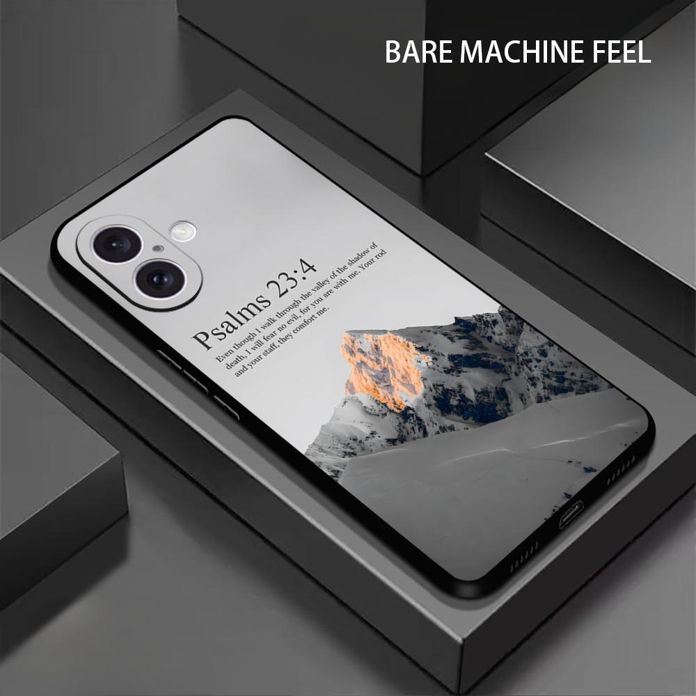 Psalm Quotes Comfortin Phone Case For iPhone 17 16 15 14 13 12 11 X XR XS 8 Plus Mini Pro Max Soft black Shockproof Cover