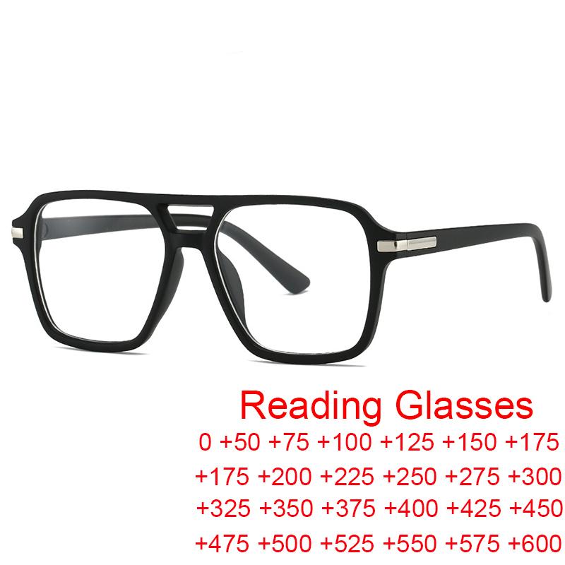 New Fashionable Reading Glasses Men High Definition Computer Black Clear Glasses Anti Blue Light Presbyopia Hyperopia Eyeglass