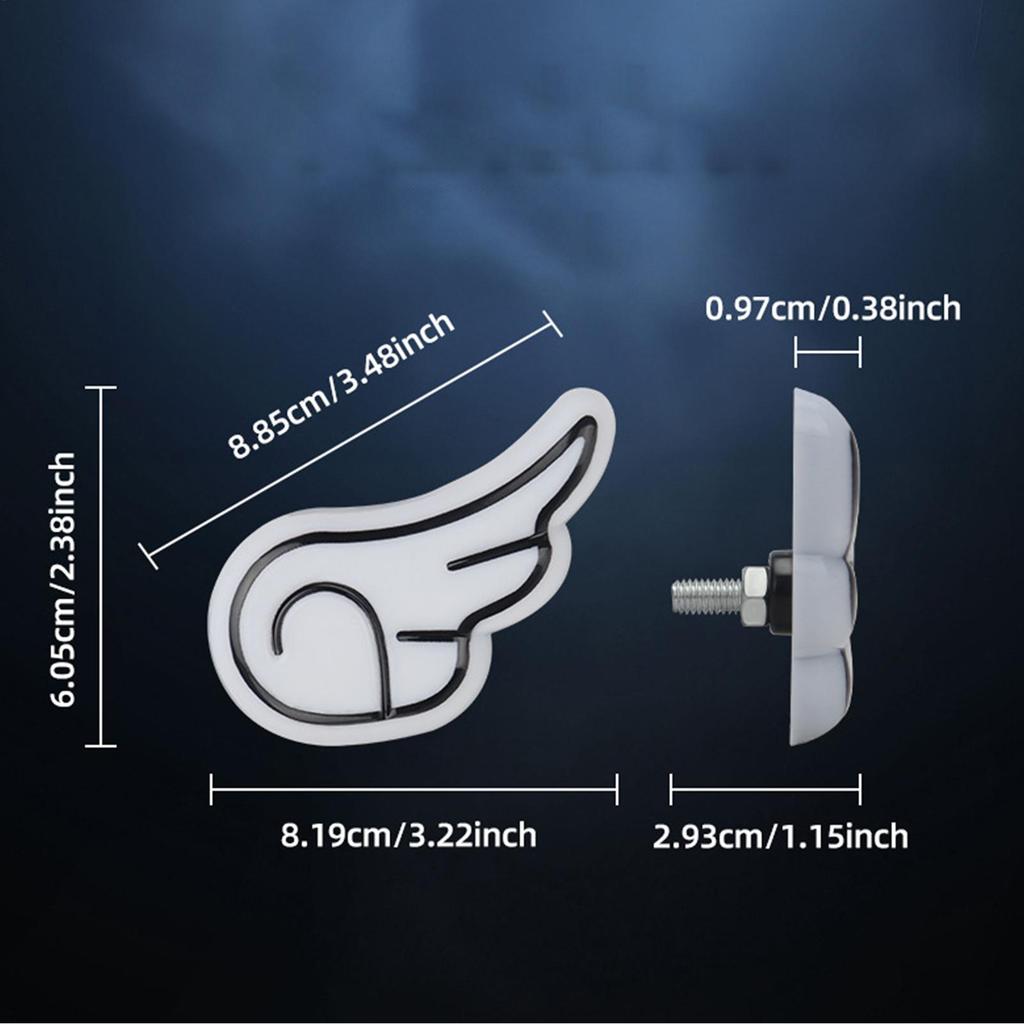 LED Motorcycle Lights Double Wings Motorcycle Warning Lights 2-Modes High Brightness Warning Lamp Decorative Shockproof Flashing