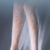 White Hollow Flower Jacquard Thin Silk Stockings Lace White Stockings Sexy Print Elegant Fashion Pantyhose