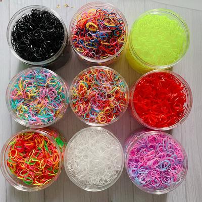 1500 pezzi/confezione Bambini Colorate Piccole Monouso Elastici in Silicone Elastici per Capelli Per Scuola Capelli Bambino Corda Gomma