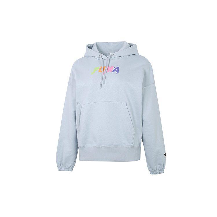 PUMA Downtown Sweatshirts Women's Blue Hooded Moderate Regular 533049-71