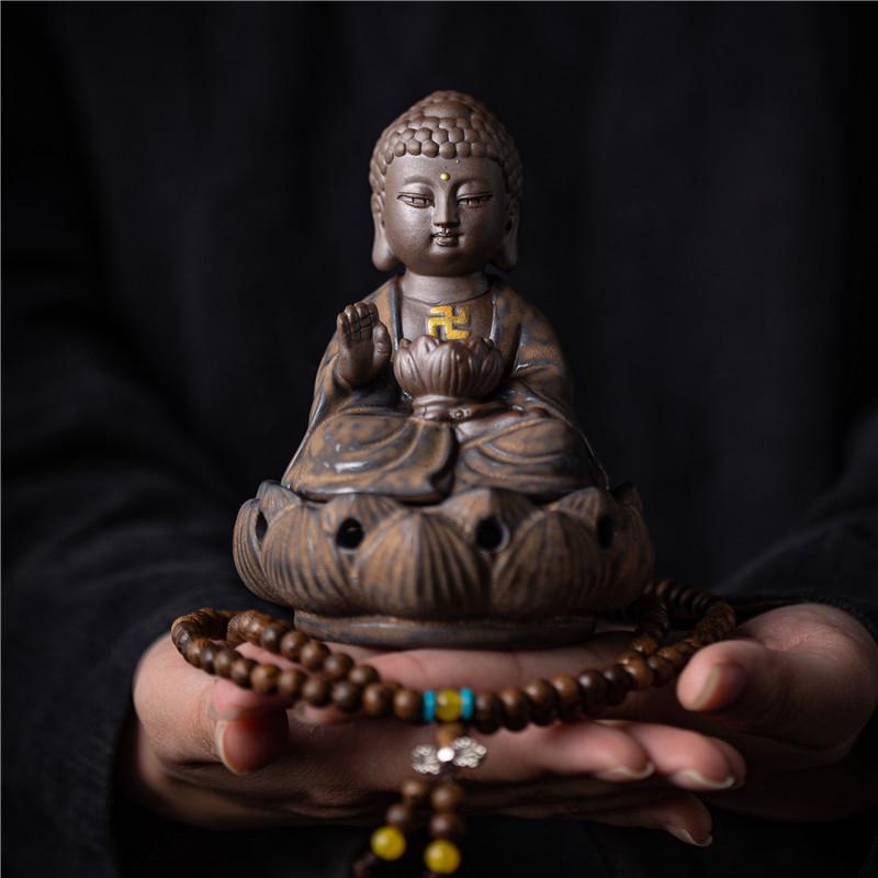 

Фигурка Татхагаты Керамическая Подставка для Благовоний - Инструмент для Внутренней Дзен Ароматерапии Сандаловым Деревом