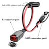 SAE Connector Compatible With NOCO Genius Smart Battery Charger GC004 X-Connect 12Inch-14AWG,SAE Extension Cord Cable, 3 * 20A Fused Waterproof Plugs