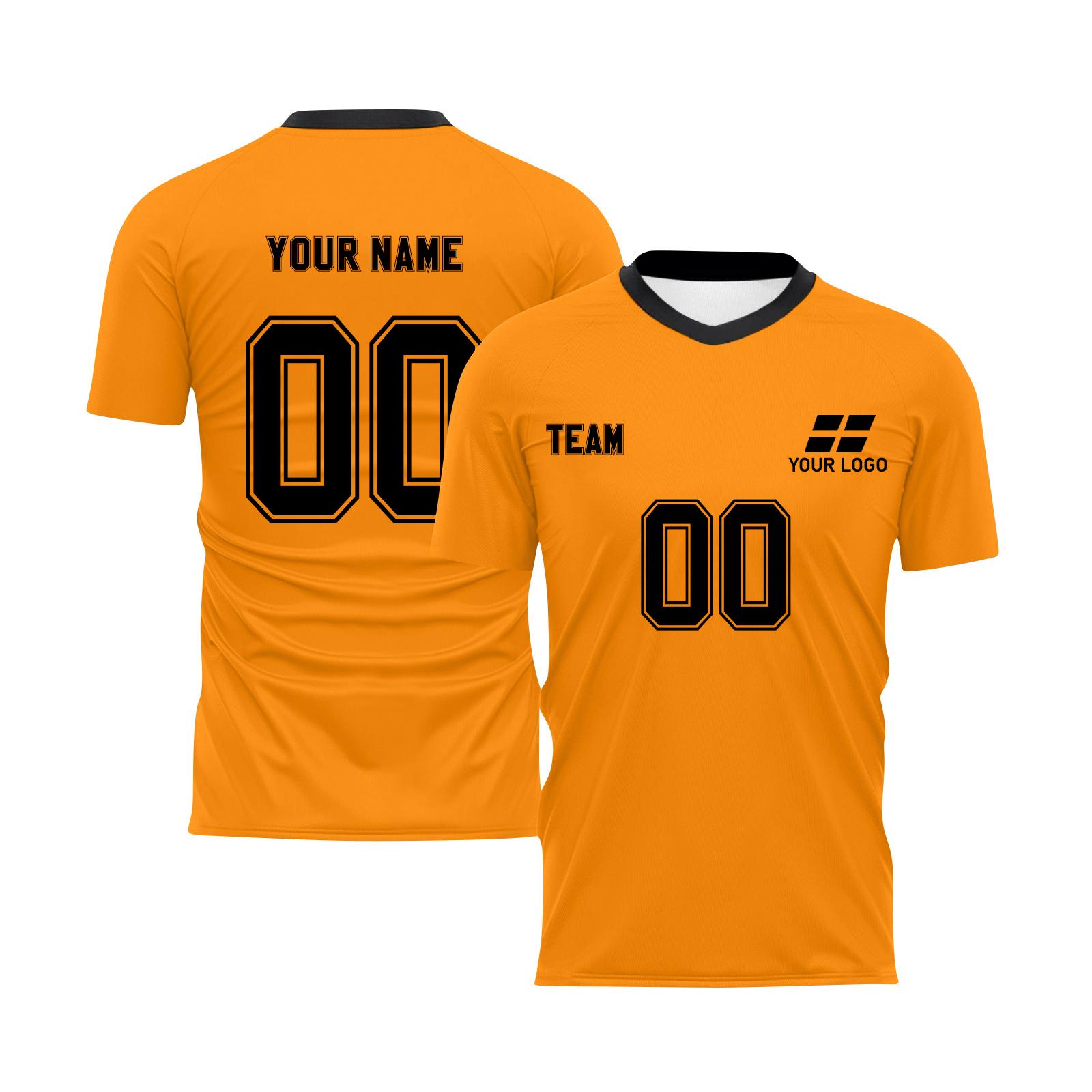 

Personalised Tops Shirts Mens Girls With Name Number Custom Football Jerseys For Boys Training Suit XS шафрановий