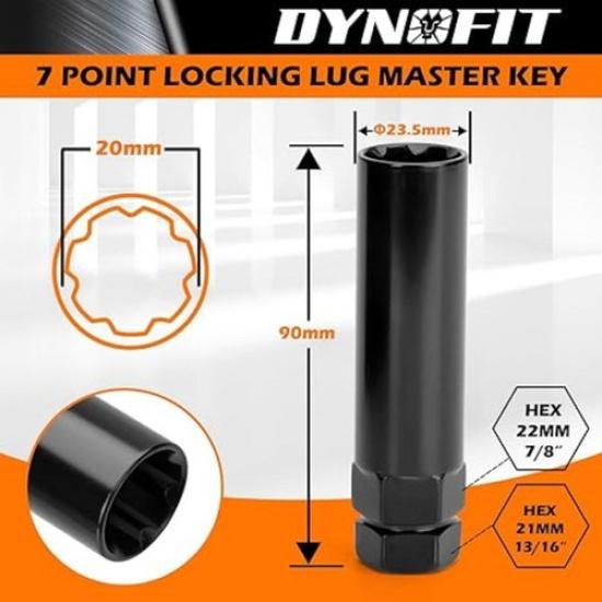 6&7 Point Spline Socket Key Set with 21mm(13/16")&22mm (7/8") Hex for M14X1.5 M1