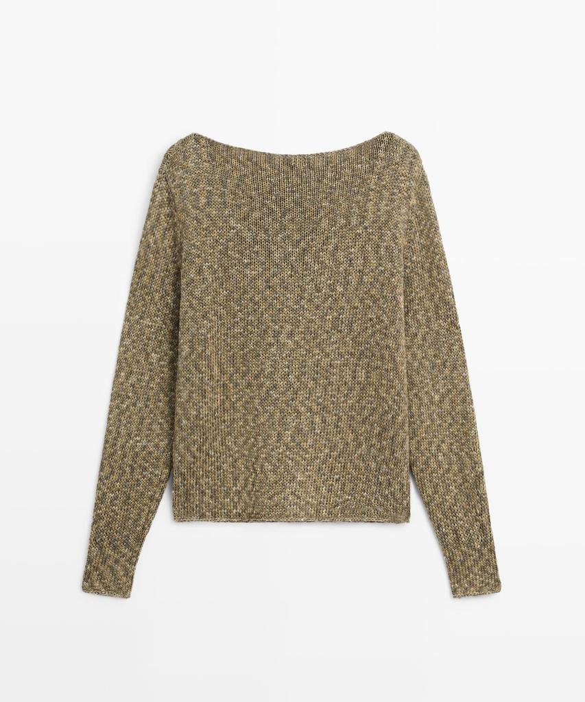 Masimodutti Cotton Boat Neck Sweater