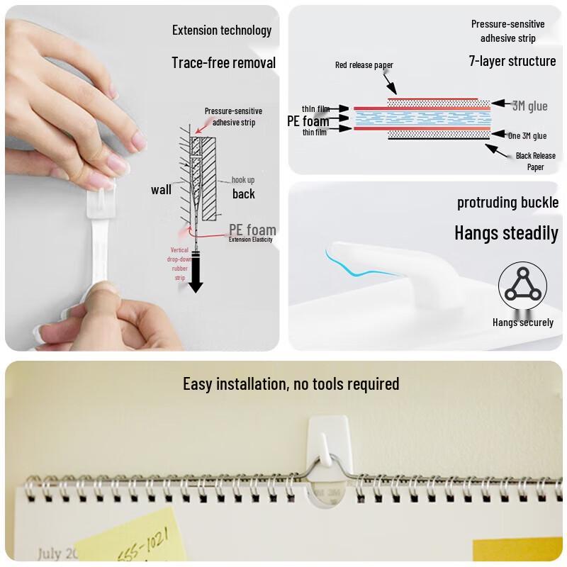 Gaoman Multi-Purpose Adhesive Wall Hooks