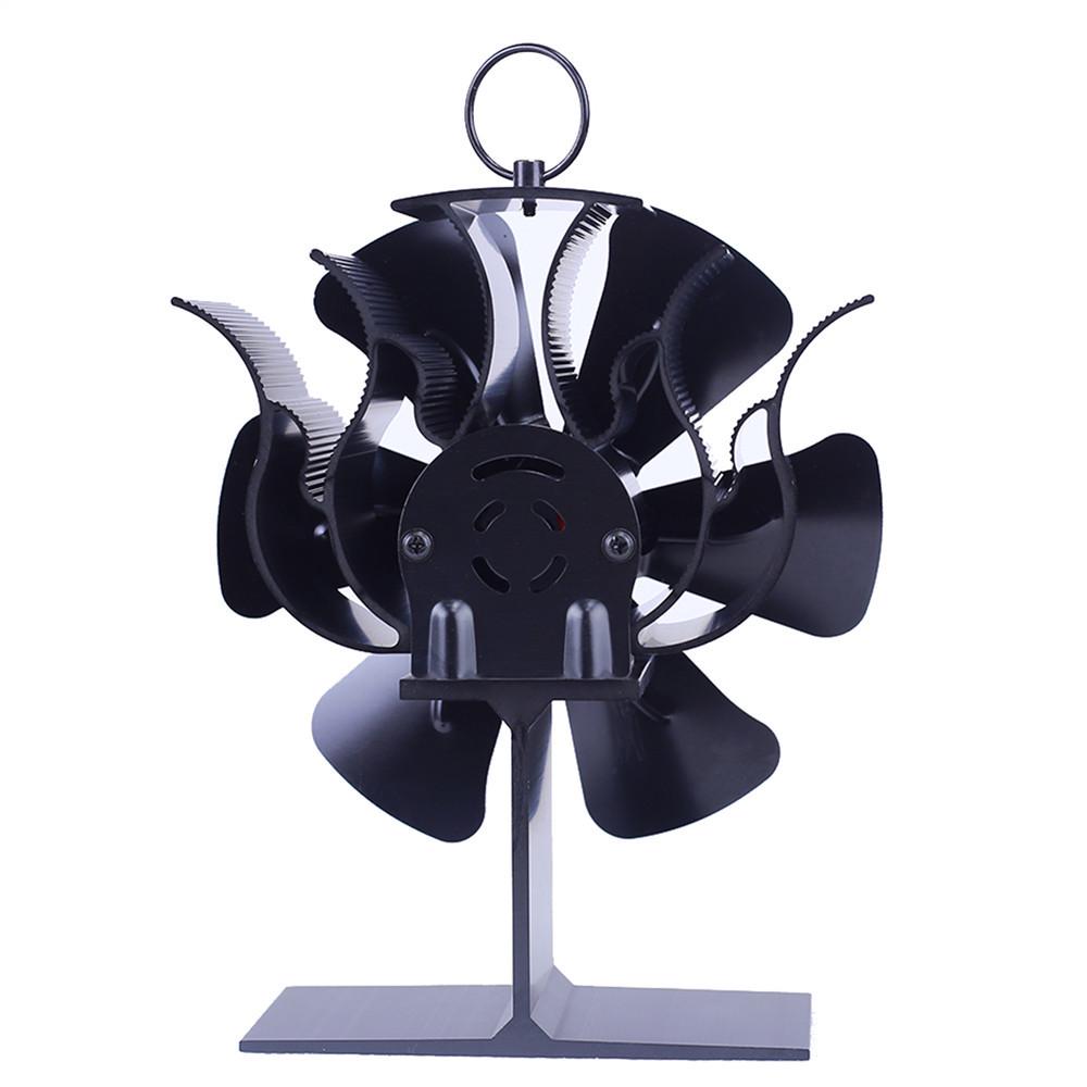 Heat-Powered Cast Iron Fireplace Fan - Energy-Efficient Model