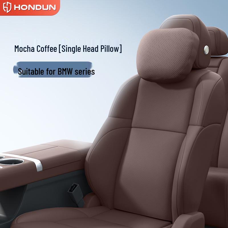 BMW & MINI Headrest Neck Pillow: Compatible with 3, 5, 7 Series, X1, X3, X5, Mini, i3, M4. Ideal for lumbar support.