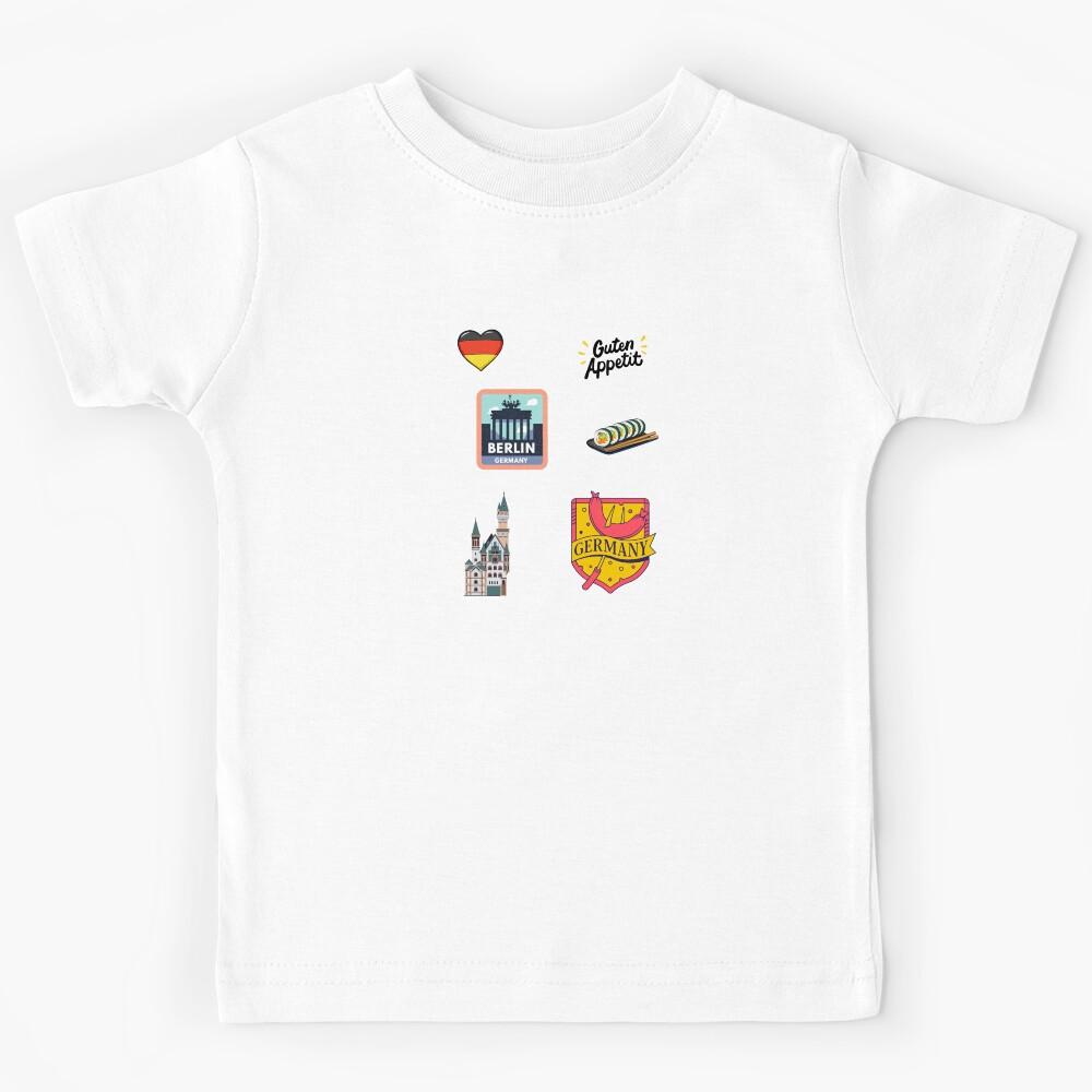 German Culture — Berlin & Heritage Sticker Collection Kids T-Shirt 100
