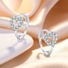 925 Sterling Silver Earrings Heart For Women Exquisite Student Girlfriend Fashion Jewelry Accessories Wedding Gift