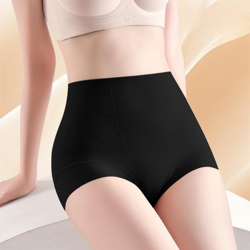 Female Summer Cool Sensual Feeling Shaping Body Lift Hip Abdomen Antibacterial No Trace Invisible High Waist Triangle Briefs