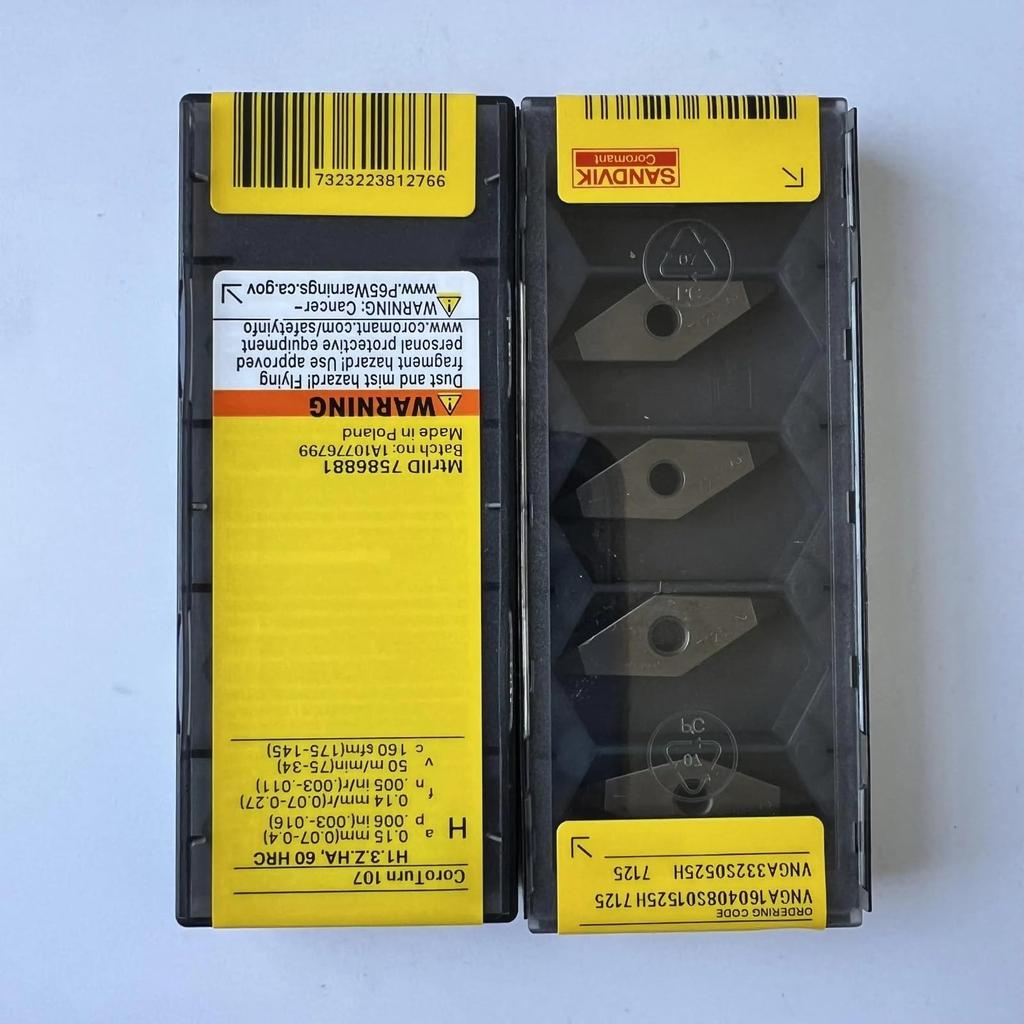 Original Sandvik / VNGA160408S01525H 7125 CNC Lathe Carbide Blade 5 PCS