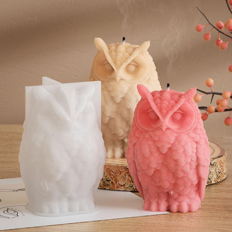 Owl Resin Mold 3D Animal Silicone Molds Soap Mould Candle Mold Silicone Mold For Candle Making Diy Owl Candle Moulds
