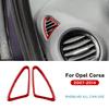 For Opel Corsa 2007-2014 Carbon Fiber Dashboard Side Air Vent Trim Anti Scratch Air Outlet Decor Frame Interior Mod Accessories
